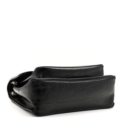 Saint Laurent Crinkled Calfskin Monogram Medium Niki Chain Satchel Black 4 of 10