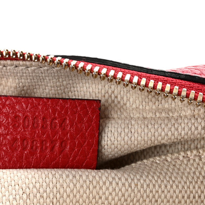 Gucci Pebbled Calfskin Small Soho Disco Bag Vibrant Red 7 of 11