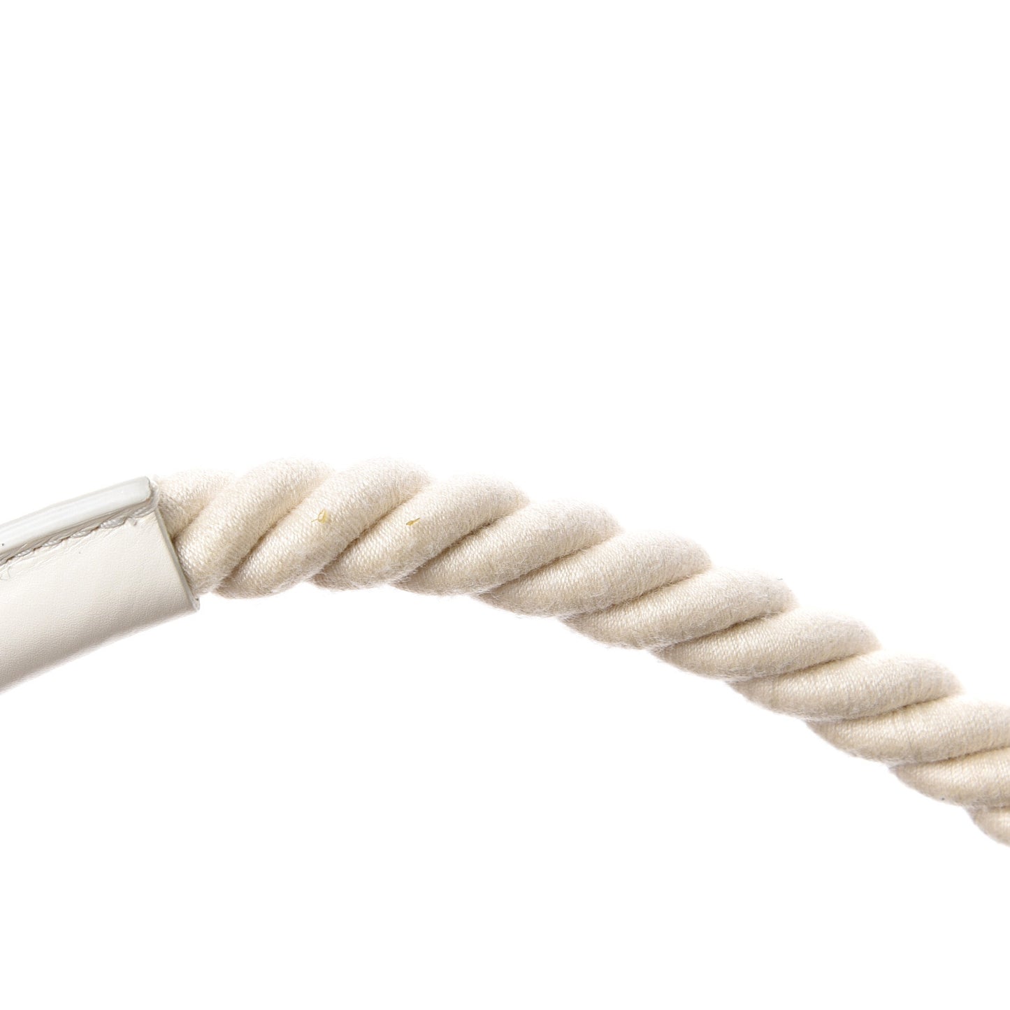 Crumpled Calfskin En Vogue Rope Flap White
