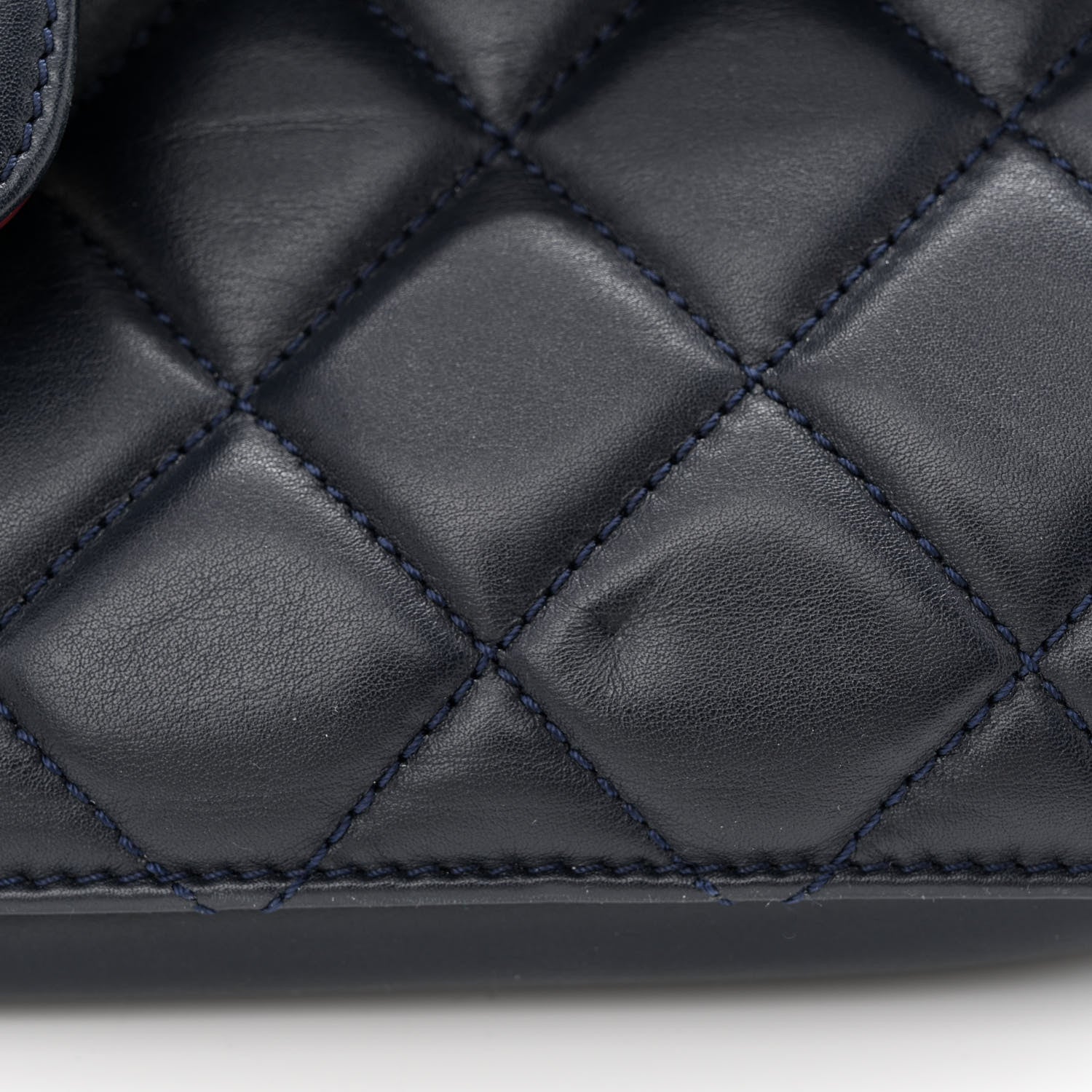 Chanel Calfskin Quilted Large Perfect Edge Flap Navy 12 of 12