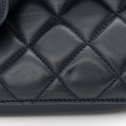 Chanel Calfskin Quilted Large Perfect Edge Flap Navy 12 of 12