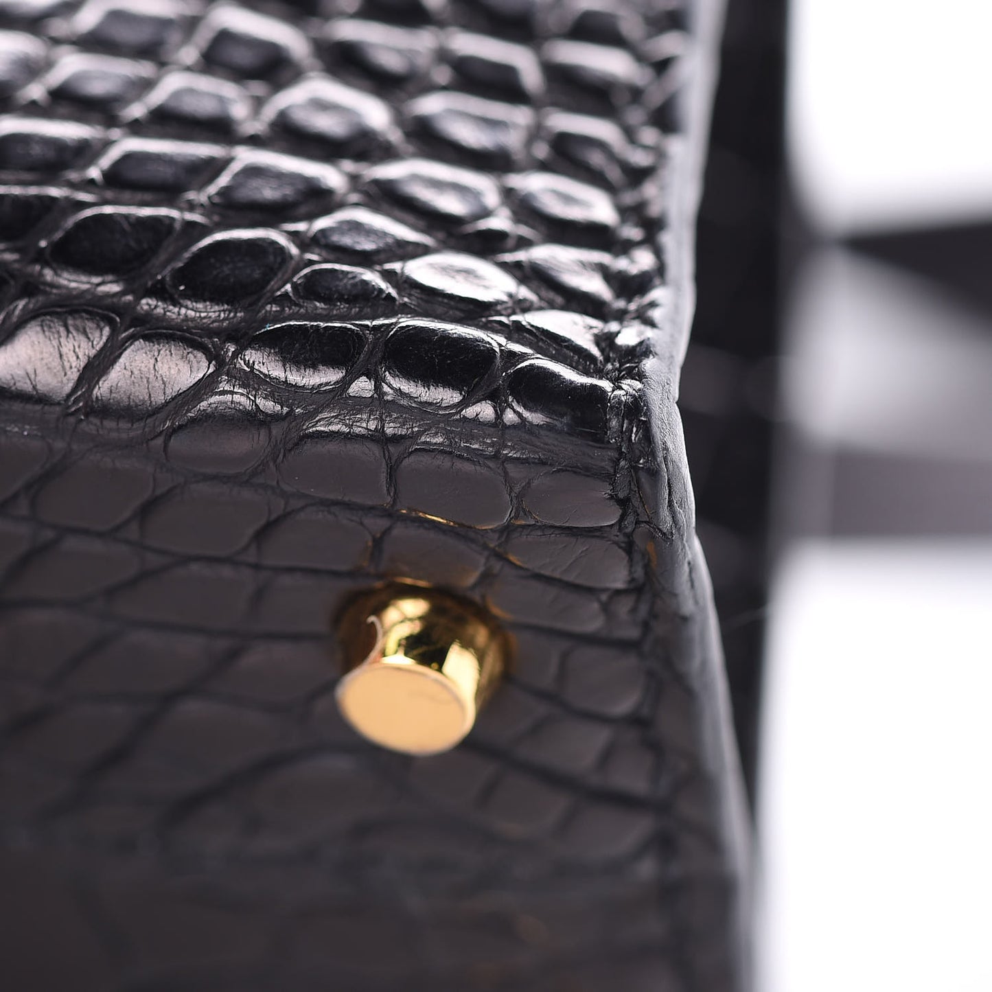 Matte Alligator Mini Kelly Sellier 20 Black