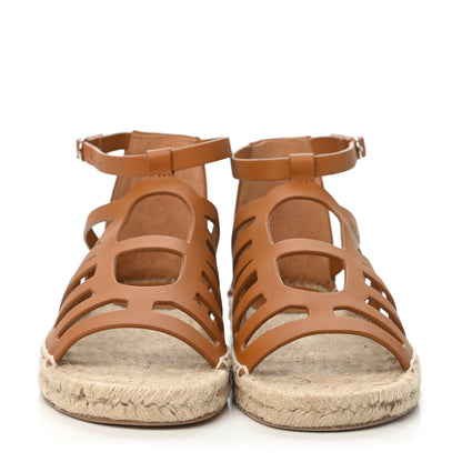 Hermes Calfskin Costanza Espadrilles 39 Beige Dore 2 of 7
