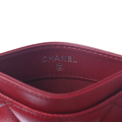 Chanel Caviar Quilted Card Holder Red 6 of 8