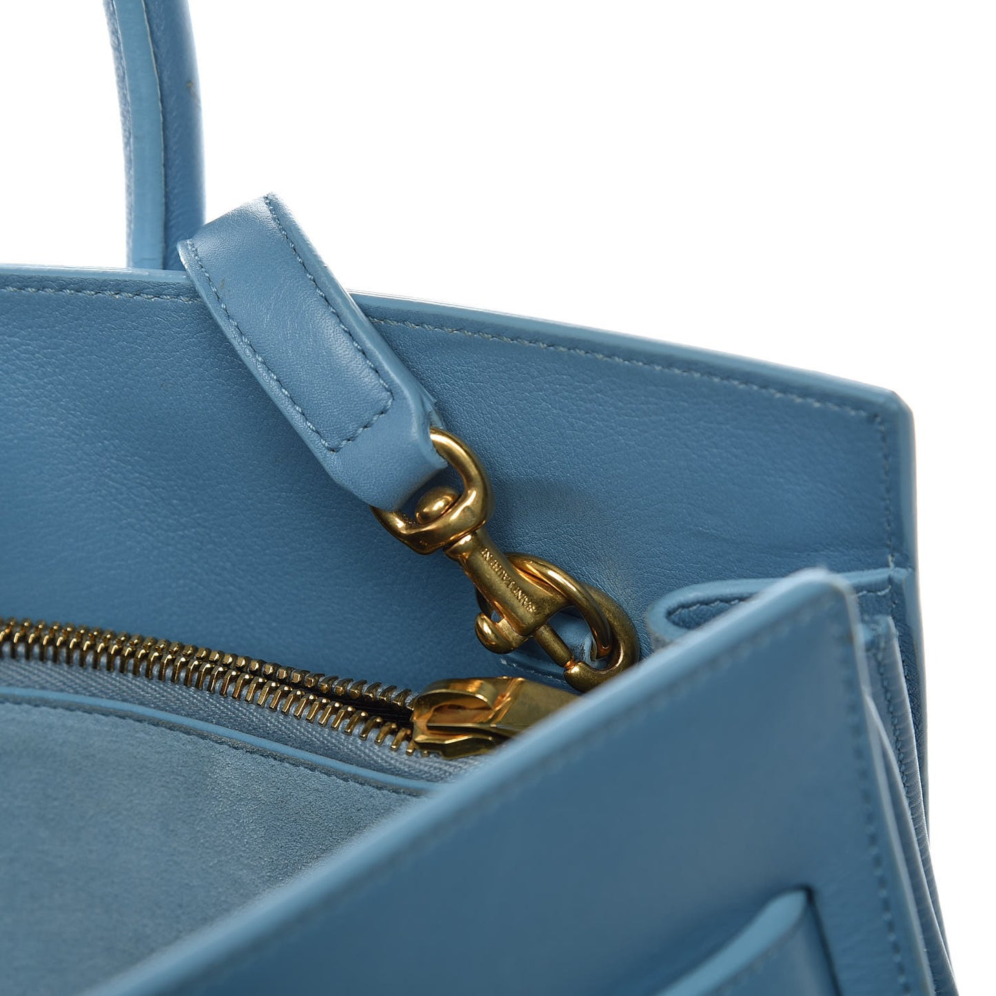 Grained Calfskin Small Sac De Jour Light Blue