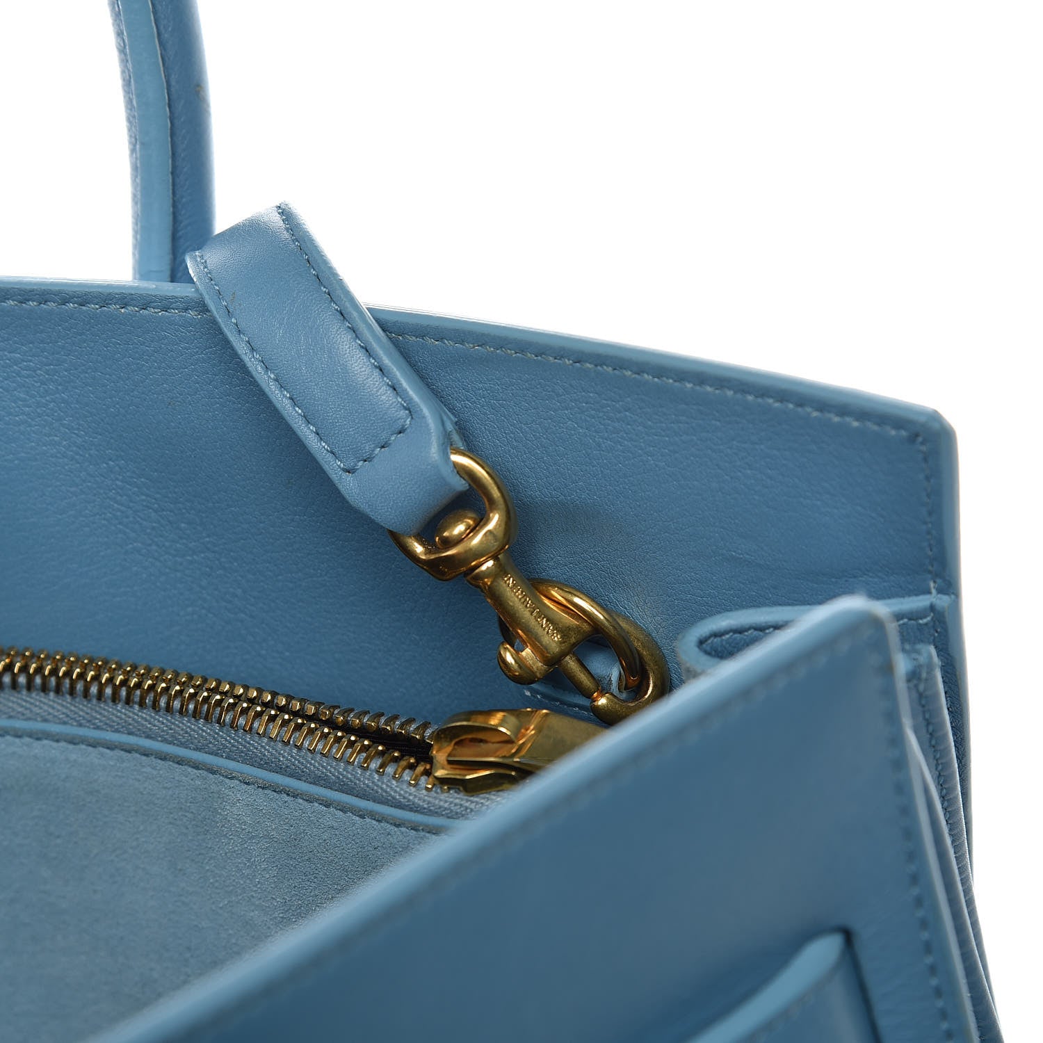 Saint Laurent Grained Calfskin Small Sac De Jour Light Blue 16 of 19