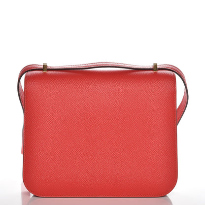 Hermes Epsom Constance 18 Rouge Tomate Etain 4 of 19