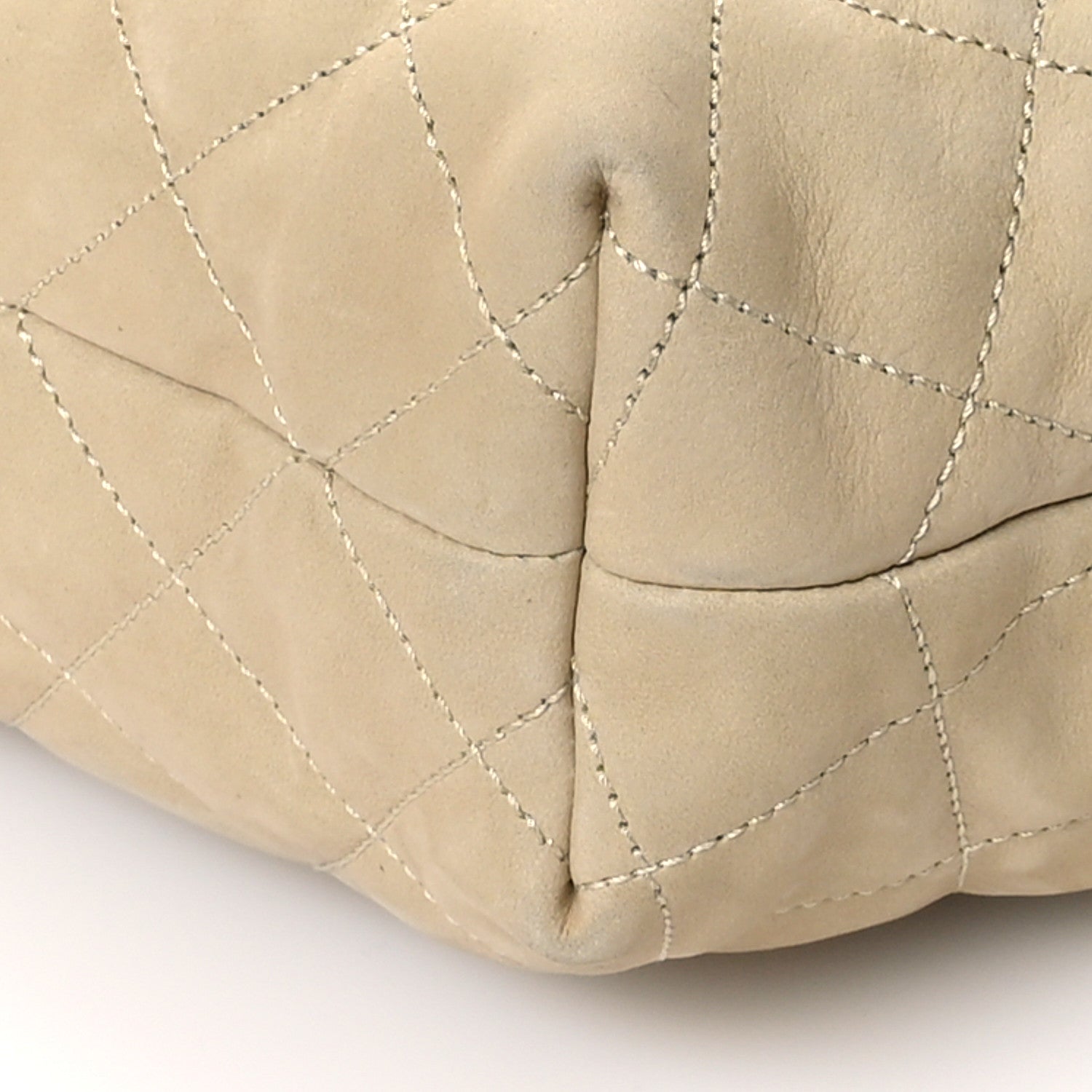 Saint Laurent Nubuck Suede Quilted Maxi Icare Shopping Tote Beige 11 of 13