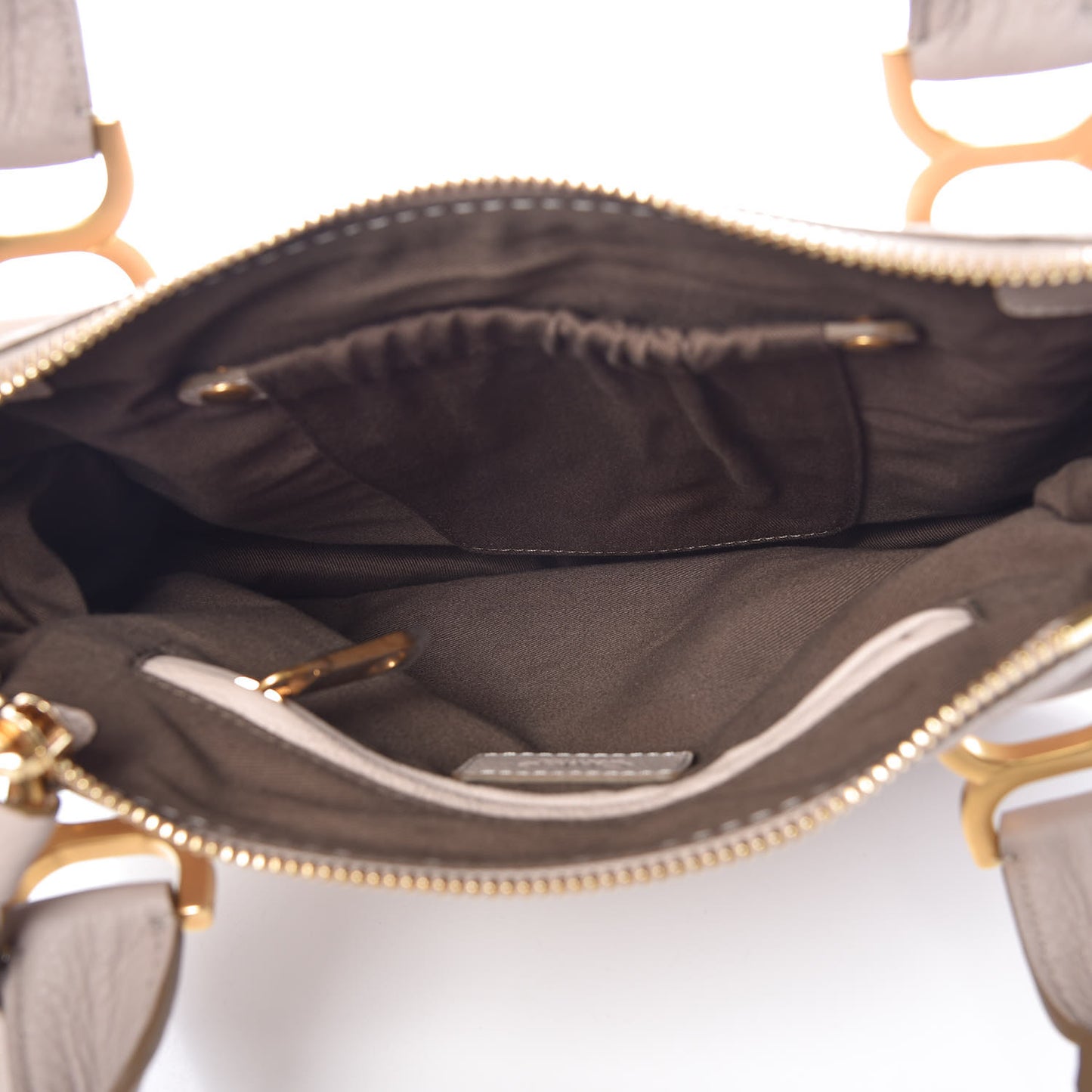 Calfskin Small Marcie Satchel Abstract White
