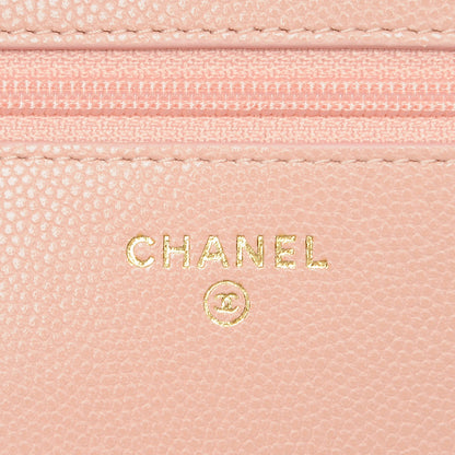 Chanel Caviar Quilted Golden Class Wallet On Chain WOC Pink 6 of 9