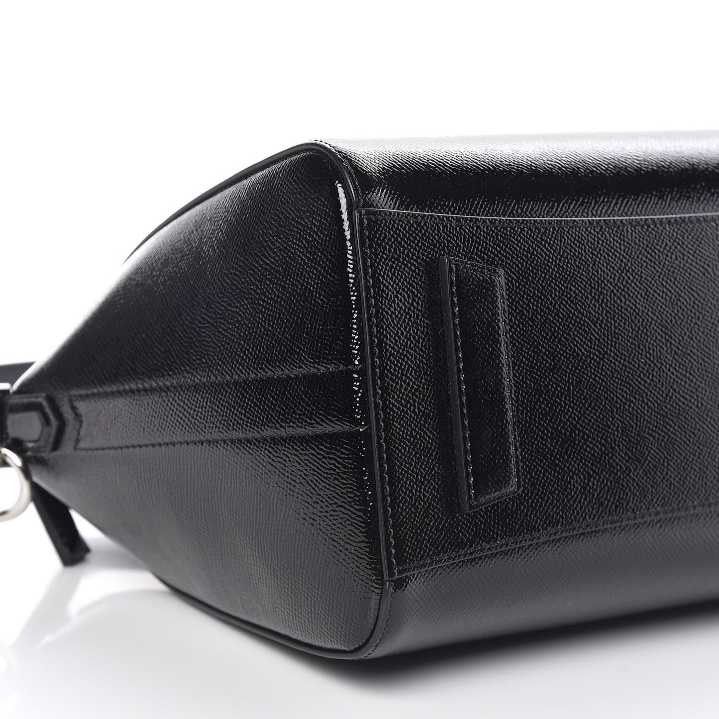Textured Patent Calfskin Small Antigona Black