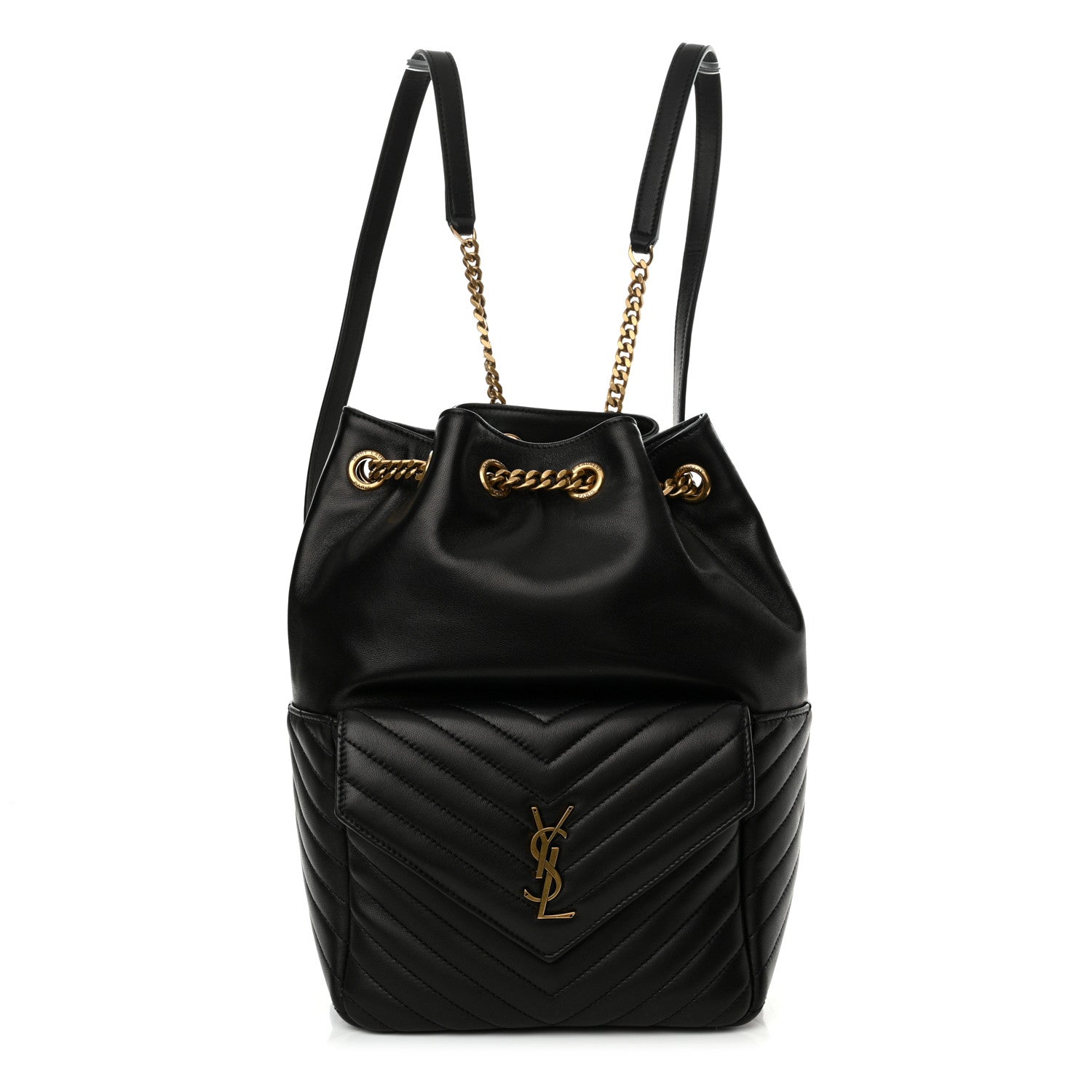 Saint Laurent Lambskin Matelasse Monogram Joe Backpack Black 1 of 11