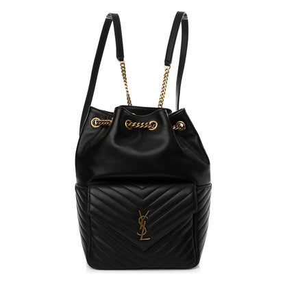 Saint Laurent Lambskin Matelasse Monogram Joe Backpack Black 1 of 11