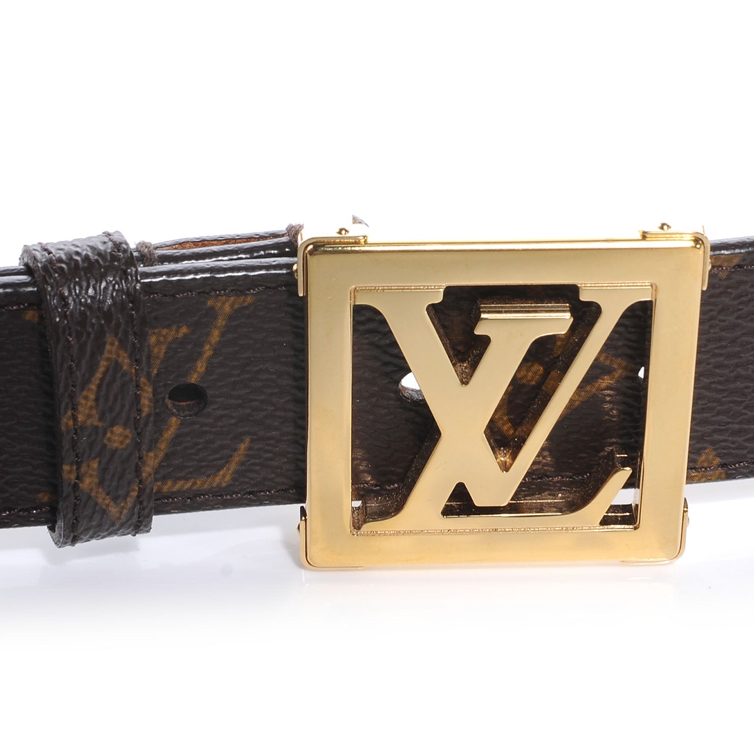 Louis Vuitton Monogram LV Frame Belt 80 32 4 of 7