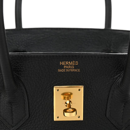 Hermes Taurillon Clemence Birkin 35 Black 6 of 10