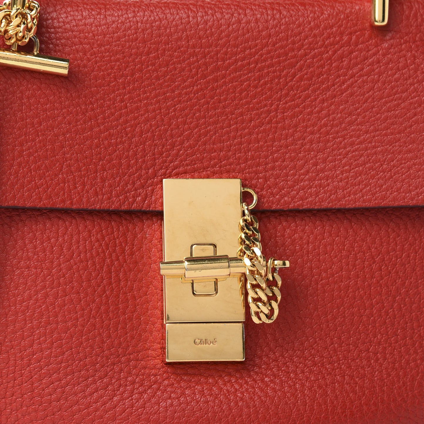 Grained Lambskin Mini Drew Shoulder Bag Plaid Red