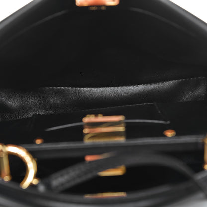 Fendi Nappa Mini Peekaboo Iconic Satchel Black 5 of 10