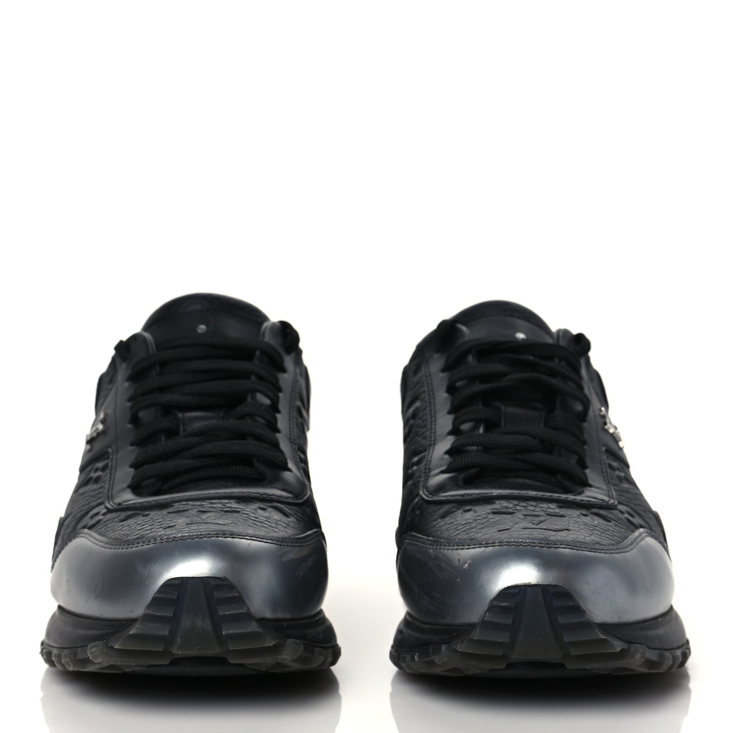 Louis Vuitton Metallic Empreinte Mens Run Away Sneakers 8 Charcoal 2 of 11