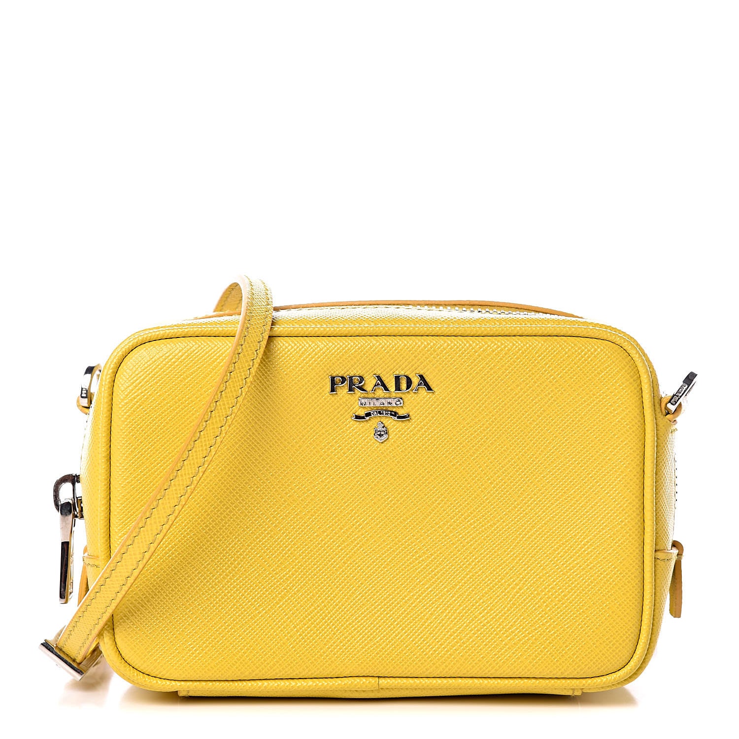 Prada Saffiano Mini Camera Crossbody Bag Soleil 1 of 8