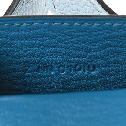 Hermes Tadelakt Chevre Mysore Kelly Quelle Idole Bag Charm Bleu Izmir Jaune Bourgeon Bleu Brume Vert Bosphore 4 of 4