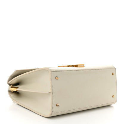 Saint Laurent Smooth Calfskin Medium Classic Monogram Cassandra Top Handle Crema Soft Rouge Legion 4 of 15