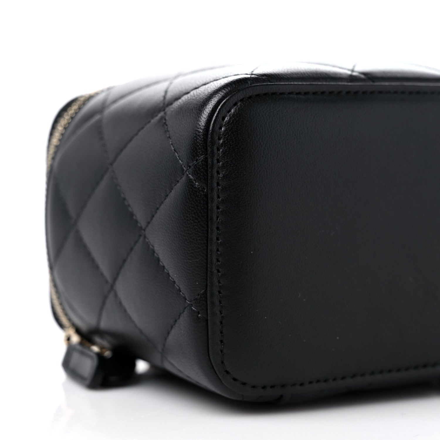 Chanel Lambskin Quilted Small Top Handle Vanity Case With Chain Black 8 of 10