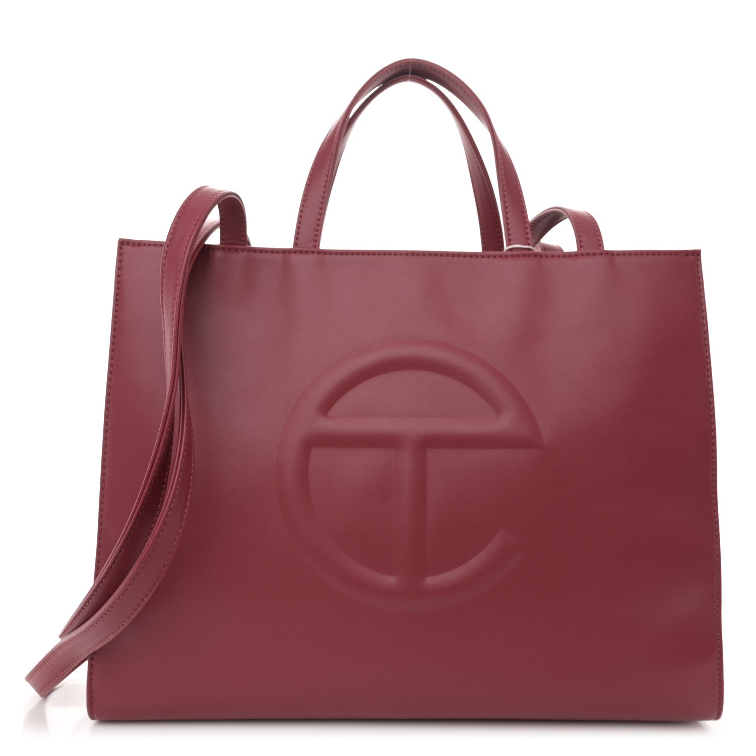 Telfar Vegan Leather Medium Shopping Bag Oxblood 1 of 9