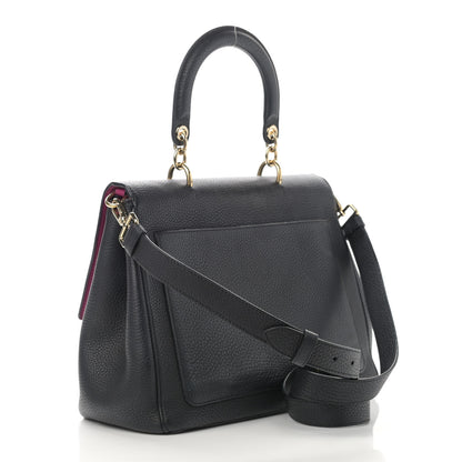 Christian Dior Bullcalf Medium Be Dior Flap Black Fraise 3 of 19