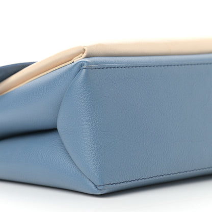 Louis Vuitton Soft Calfskin My Lockme Top Handle Blue Jean Creme 9 of 12