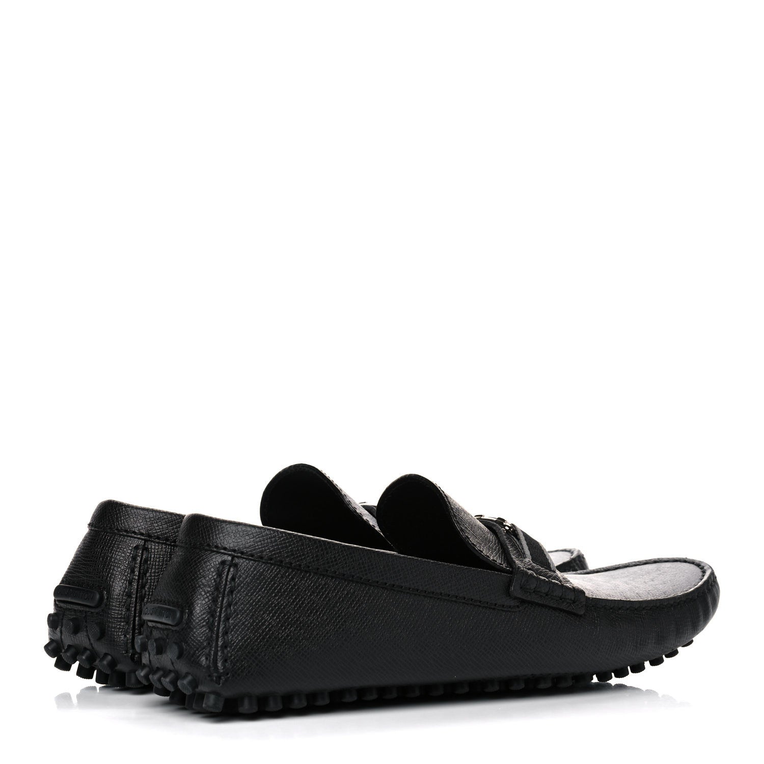 Louis Vuitton Taiga Hockenheim Moccasin Loafers 8.5 Black 4 of 12