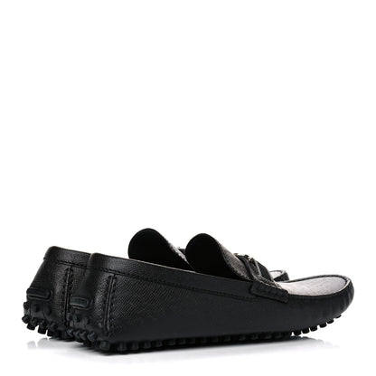 Louis Vuitton Taiga Hockenheim Moccasin Loafers 8.5 Black 4 of 12