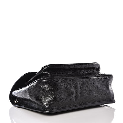 Saint Laurent Crinkled Calfskin Matelasse Monogram Medium Niki Chain Satchel Black 3 of 9