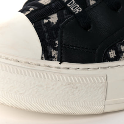 Christian Dior Technical Knit Calfskin Oblique Womens Walk'n Dior High Top Sneakers 38.5 Deep Blue 9 of 24