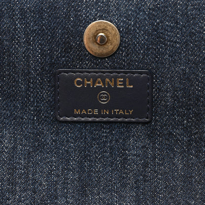 Chanel Denim Quilted Chanel 19 Flap Phone Holder With Chain Blue 5 of 10