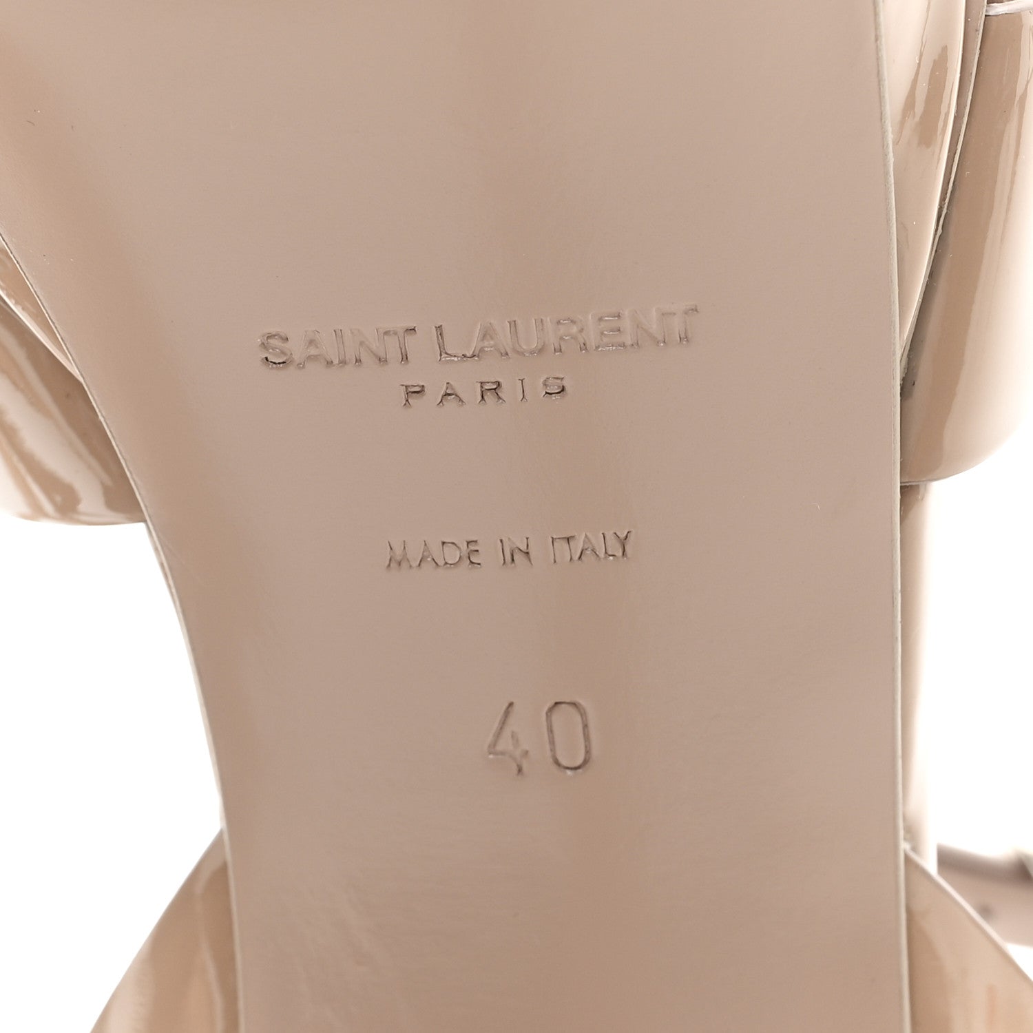 Saint Laurent Patent Tribute 75 Platform Sandals 40 Nude 7 of 10