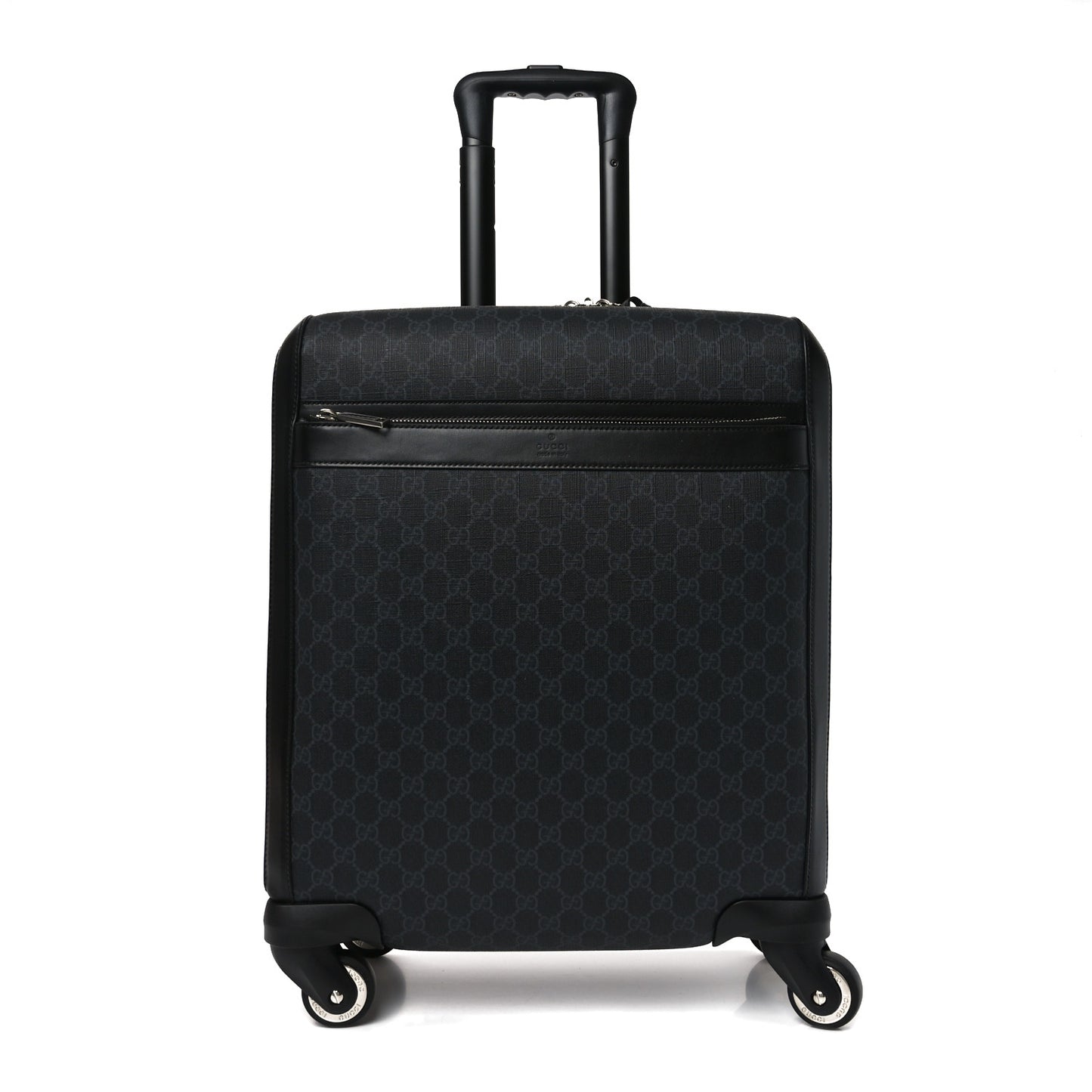 GG Supreme Monogram Calfskin Small Carry On Trolley Black