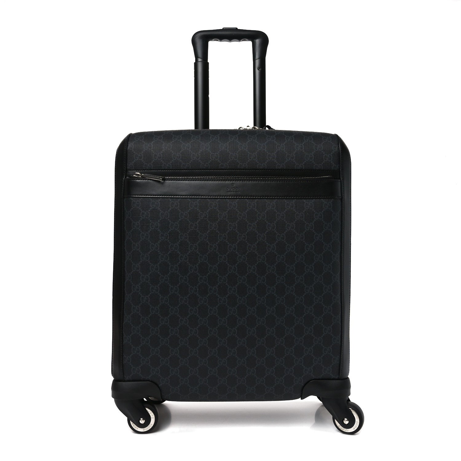 Gucci GG Supreme Monogram Calfskin Small Carry On Trolley Black 1 of 10