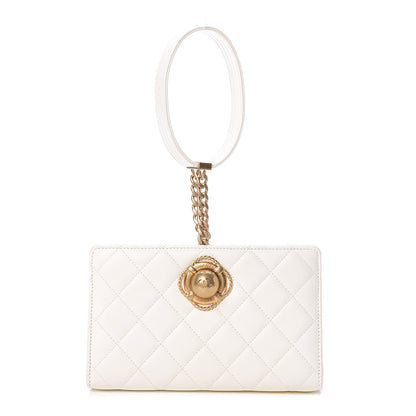 Chanel Lambskin Quilted Evening By The Sea Clutch White 1 of 11