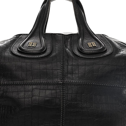 Givenchy Calfskin Crocodile Embossed Medium Nightingale Black 8 of 13