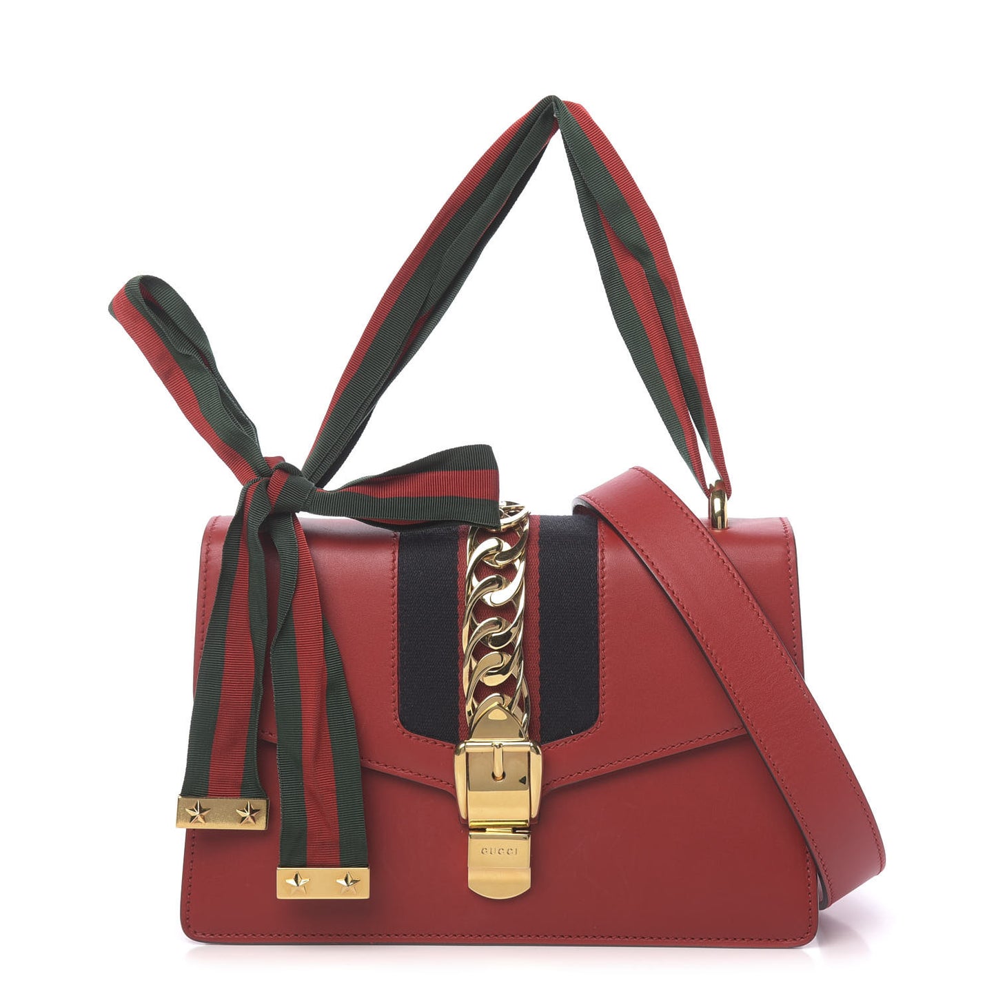 Calfskin Small Sylvie Shoulder Bag Hibiscus Red
