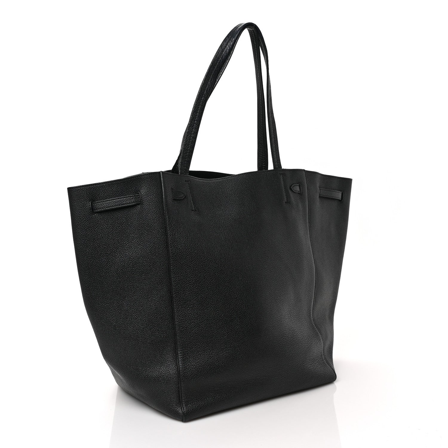 Celine Soft Grained Calfskin Medium Belt Cabas Phantom Black 3 of 9