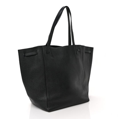 Celine Soft Grained Calfskin Medium Belt Cabas Phantom Black 3 of 9