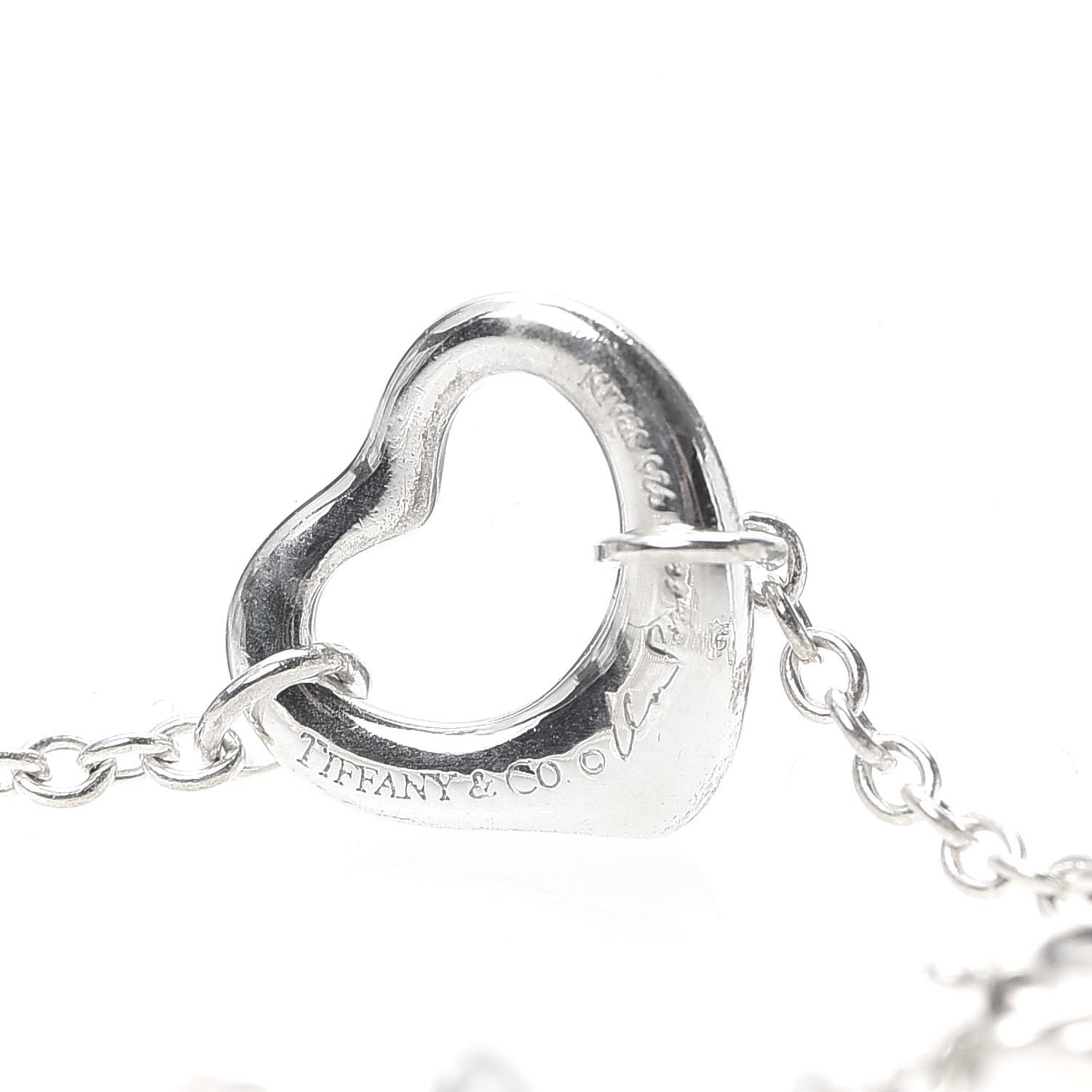 Tiffany Sterling Silver Elsa Peretti Open Heart Bracelet 4 of 5