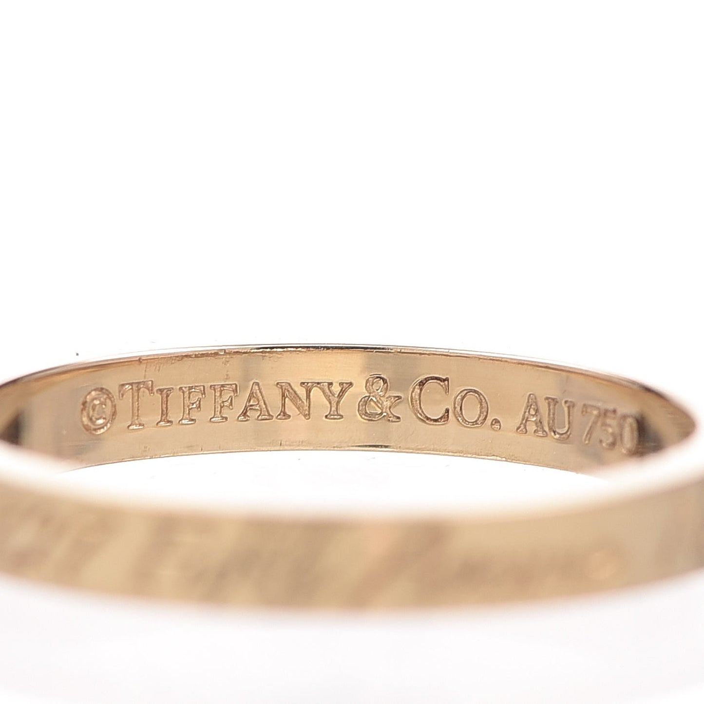 18K Yellow Gold Notes Fifth Avenue New York Ring 54 7