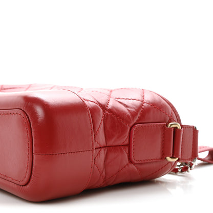 Chanel Aged Smooth Calfskin Quilted Medium Gabrielle Logo Hobo Red 10 of 10