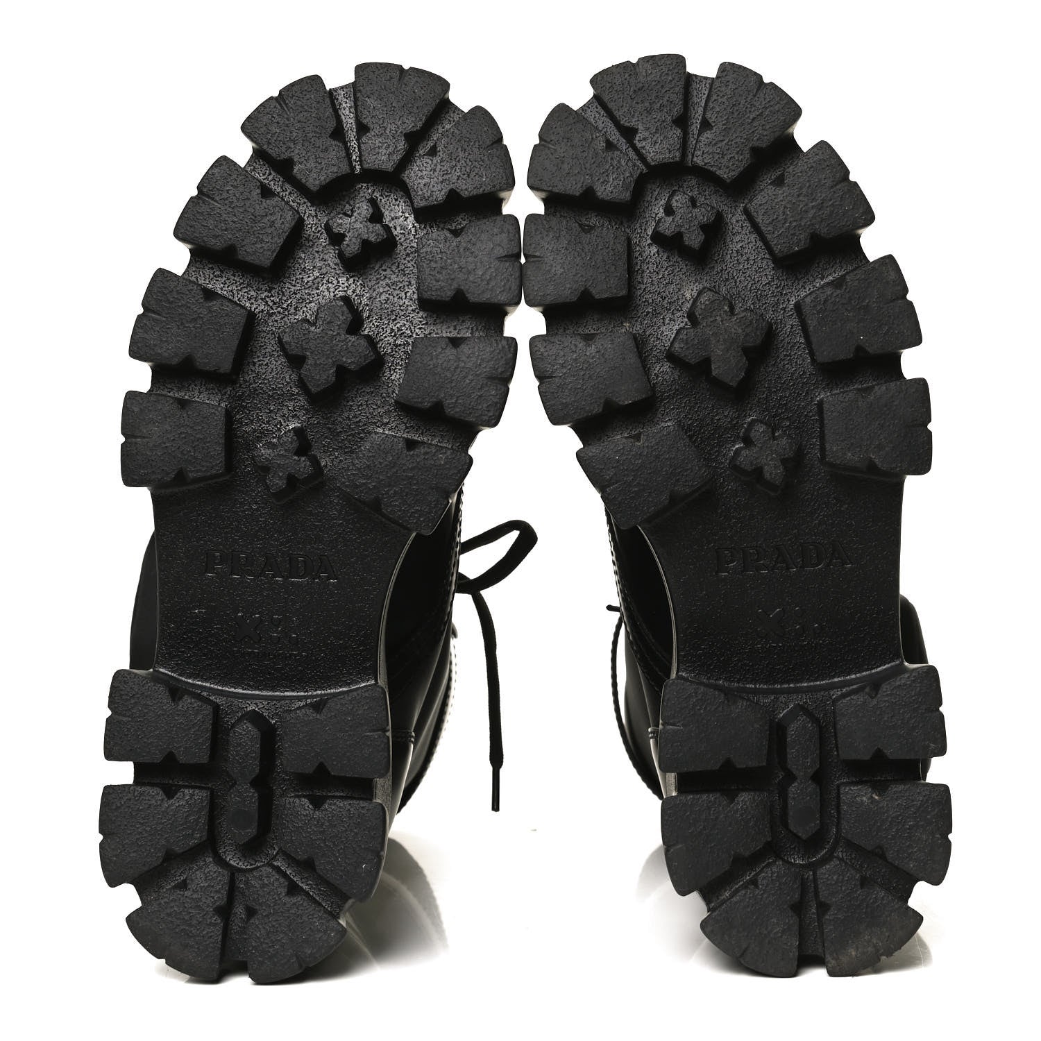 Prada Spazzolato Rois Nylon Metal Triangle Logo Monolith Pouch Pocket 55mm Boots 38 Black 5 of 7