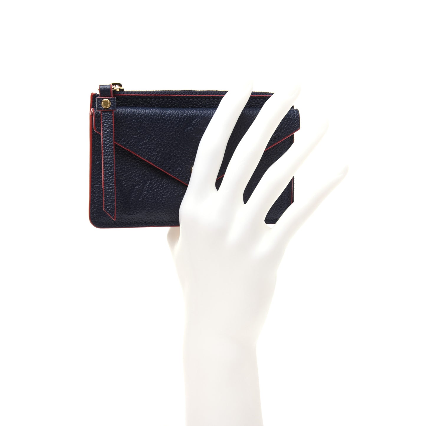 Empreinte Recto Verso Card Holder Marine Rouge