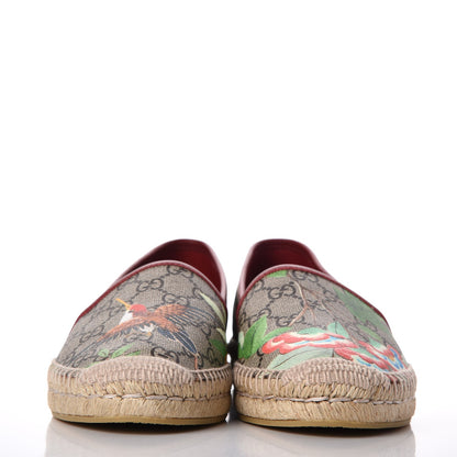 Gucci GG Supreme Monogram Tian Womens Espadrilles 40.5 Beige Multicolor Red 2 of 10