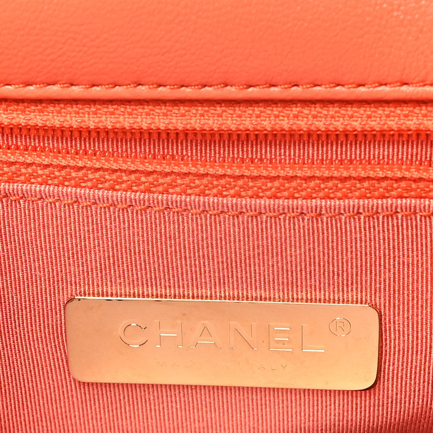 Chanel Lambskin Quilted Medium Chanel 19 Flap Orange 6 of 11
