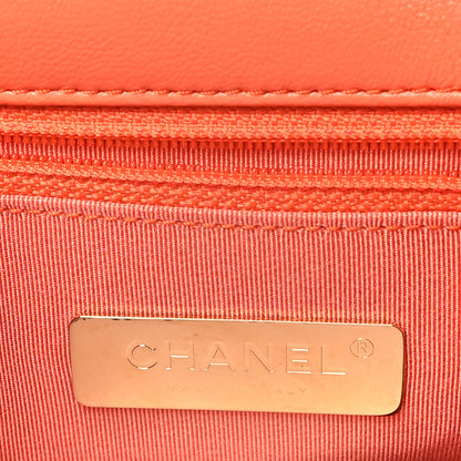 Chanel Lambskin Quilted Medium Chanel 19 Flap Orange 6 of 11